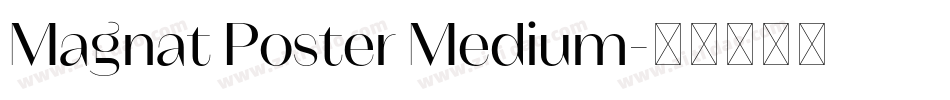 Magnat Poster Medium字体转换